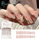 Fake Nails Art Nail Tips Press on False with Designs Set Full Cover Artificial Short Packaging Kiss Display Clear Tipsy Stick