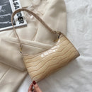 Fashion Exquisite Shopping Bag Retro Casual Women Totes Shoulder Bags Female Leather Solid Color Chain Handbag for Women 2022