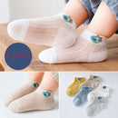 Cotton Baby Short Socks 5 Pairs Toddler Boys Girls Summer Mesh Thin Sock Kids Children Colorful Socks 5 pairs WMF043
