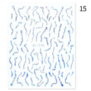 1PC Silver Gold Lines Stripe 3D Nail Sticker Geometric Waved Star Heart Self Adhesive Slider Papers Nail Art Transfer Stickers