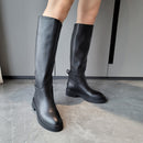 FEDONAS 2023 Ins ZA Genuine Leather Knee High Boots For Women Thick Heeled Autumn Winter Warm Shoes Woman High Motorcycle Boots