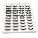 20 Pairs Mink Lashes Natural False Eyelashes Dramatic Volume Fake Lashes Soft Thick Long Eyelashes Wispy Makeup Extension 2022