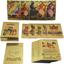 New Pokemon Cards Metal Gold Silver Vmax GX Card Box Charizard Pikachu Rare Collection Battle Trainer Card Children Toys Gift