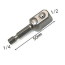 3Pcs 1/4 3/8 1/2" Hex Power Drill Bit Driver Socket Bits Set Adapter Wrench Sleeve Extension Bar Electric Screwdriver Bits Tool