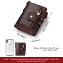 Genuine Leathe Men Wallet RFID Luxury Desig Bifold Short Wallets Male Hasp Vintage Purse Coin Pouch Multi-functional Card Pocket