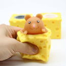 Stress-relieving pet Cheese mouse cheese pinch fun Stress ball vent squirrel cup prank toy
