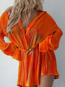 Sexy Green Pleated Women&