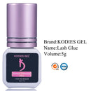 KODIES GEL Extra Strong Eyelash Glue Extension Supplies 5g 0.5 Second Dry Lash Glue for False Eyelash Waterproof Adhesive Lift