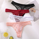 2PCS/Set Lace Sexy G-String Thongs Transparent Women&