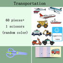 96 Pcs/Set Cartoon Color Paper Cutting Toys DIY Kids Craft Animal Handcraft Paper Art Learning Educational Toy