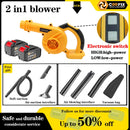 Coofix 2 In 1 Blowing& Suction Leaf Dust Collector Turbo Blower Garden Cordless Vacuum Clean Air Blower For Makita 21V Battery