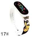 Pokemon Strap LED Electronic Watch Fashion Colorful Bracelet Touch Waterproof Anime Character Pikachu Educational Children&