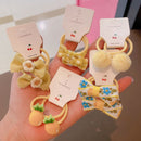 10Pcs/Lot Sweet Hair Band Girls Hair Ties Bows Elastic Rubber Band Flower Small Ball Scrunchies Baby Kids Hair Accessories Gift