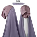 Women Muslim Instant Chiffon Hijab With Cap Underscarf Bonnet HIjabs Scarf Islam Headscarf Headwrap Turbante