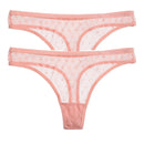 2PCS/Set Lace Sexy G-String Thongs Transparent Women&