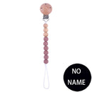 Handmade Free Personalized Name Silicone Wood Pacifier Clips Safe Teething Chain Baby Teether Eco-friendly Dummy Clips Holder