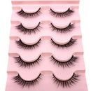 2022 New 5 pairs natural false eyelashes fake lashes long makeup 3d mink lashes eyelash extension mink eyelashes short eyelashes