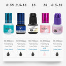 Yelix eyelash extension glue 0.5-1 Sec Fast Dry individual lashes glue sensitive eye Black/Clear eyelash glue lash extension
