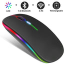 Wireless Mouse RGB Rechargeable Bluetooth Mice Wireless Computer Mause LED Backlit Ergonomic Gaming Mouse for Laptop PC