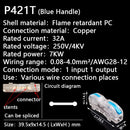 Mini Fast Wire Cable Connectors Universal Compact Conductor Spring Splicing Wiring Connector Push-in Terminal Block P421 F12