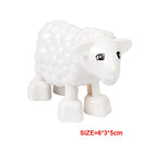 Big Building Block Accessories Chicken Duck Dog Cat Bird Cattle Sheep Zebra Rhinoceros Insect Zoo Series DIY Duploes Toy Gift