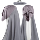 Women Muslim Instant Chiffon Hijab With Cap Underscarf Bonnet HIjabs Scarf Islam Headscarf Headwrap Turbante