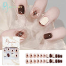 Fake Nails Art Nail Tips Press on False with Designs Set Full Cover Artificial Short Packaging Kiss Display Clear Tipsy Stick