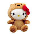 Sanrio 10cm Kuromi My Melody KT Cat PC Dog Hello Kitty Keychain Anime Plush Figure Pendant Accessories Cute Animals Toys