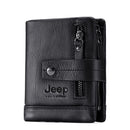 Genuine Leathe Men Wallet RFID Luxury Desig Bifold Short Wallets Male Hasp Vintage Purse Coin Pouch Multi-functional Card Pocket
