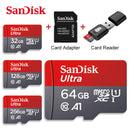 100% SanDisk A1 Memory Cards camera card 16GB 32GB 64GB Micro SDcard 128GB 120MB/s Class 10 UHS-1 Flashcard Microsd TF/SD Card