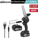 21V/48VF Electric Chainsaw 1/2 Battery Portable Pruning Chain Saw Small Wood Spliting One-handed Woodworking Garden Power Tool