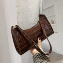 Crocodile Pattern PU Leather Handbag Female Shoulder Bag Fashion Ladies Armpit Bag Retro Casual Women Tote Small Clutch Dropship