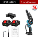 6/8 Inch Brushless Chain Saw Cordless Handheld Pruning Saw Portable Woodworking Electric Saw Cutting Tool with Lithium Battery