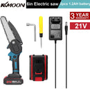 21V/48VF Electric Chainsaw 1/2 Battery Portable Pruning Chain Saw Small Wood Spliting One-handed Woodworking Garden Power Tool
