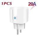 Aubess Smart Socket EU 16A/20A AC100-240V Wifi Smart Plug Power Outlet, Alexa Google Home Voice Control, For Tuya Smart Life APP