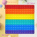 Rainbow Push Bubble Pop Fidget Stress Relief Squeeze Ball Toy for Kid Children Antistress Game Hand Simple Dimple Relax Adult
