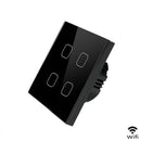 EsooLi Tuya Smart Life Glass Panel EU/UK Standard Touch Switch Zero/Single Fire Line Voice Control Light Wireless Wall Switch
