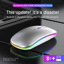 Wireless Mouse with RGB LED Backlight Mice USB Rechargeable Bluetooth Gaming Mouse for Computer Laptop PC 1600DPI Mause Gamer