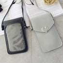 2022 Bag For Women Touch Screen Cell Phone Purse Smartphone Wallet Shoulder Strap Handbag PU Leather Casual Solid Crossbody Bags