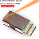 Top Quality Rfid Wallet Men Money Bag Mini Purse Male Aluminium Card Wallet Small Clutch Leather Wallet Thin Purse Carteras 2022