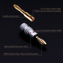 20pcs/10pairs Nakamichi BANANA PLUGS 24K Gold-plated 4MM Banana Connector with Screw Lock For Audio Jack Speaker Plugs Black&Red