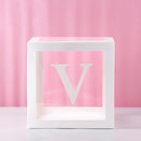 Baby Shower Box Custom Alphabet Name Transparent Balloon Box Birthday Party Decoration Kids DIY Wedding Baby Shower Suppiles