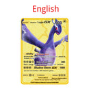 10000HP Arceus Vmax DIY Golden Pokemon Cards in English Iron Metal Pokmo Letters Kids Gift Game Collection Cards