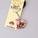 Pokemon Anime Marowak Abra Gengar Ponyta Porygon Alloy Silicone Keychain Accessories Pendant Bag Key Ring Pendant Birthday Gifts