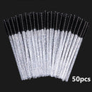 Disposable Crystal Eyelashes Brush Comb 25/50Pcs Eye Lashes Extension Mascara Wands Makeup Professional Makeup Beauty Tool