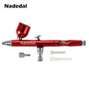 Airbrush Tool Dual Action Gravity Feed 0.3mm Nozzle Spray Gun Cake Decorating Brushes For Nail Manicure With Wrench Straw