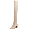 Sexy High Boots Women 2022 Winter New Fashion Over The Knee Warm Botas Mujer Suede Lace Up Pumps Sock Shoes High Heels Boots