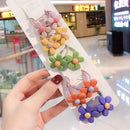 10Pcs/Lot Sweet Hair Band Girls Hair Ties Bows Elastic Rubber Band Flower Small Ball Scrunchies Baby Kids Hair Accessories Gift