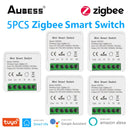 Tuya Zigbee / Wifi MINI Smart Switch 2 Way Control 16A Switch Tuya Smart Home Automation Sensor Works With Alexa Google Home