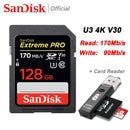 SanDisk Extreme Pro/Ultra SD Card 64GB SDXC SD 128GB 32GB Class10 Flash Memory Card 256GB 512GB 1TB SD Cards 4K SDHC For Camera